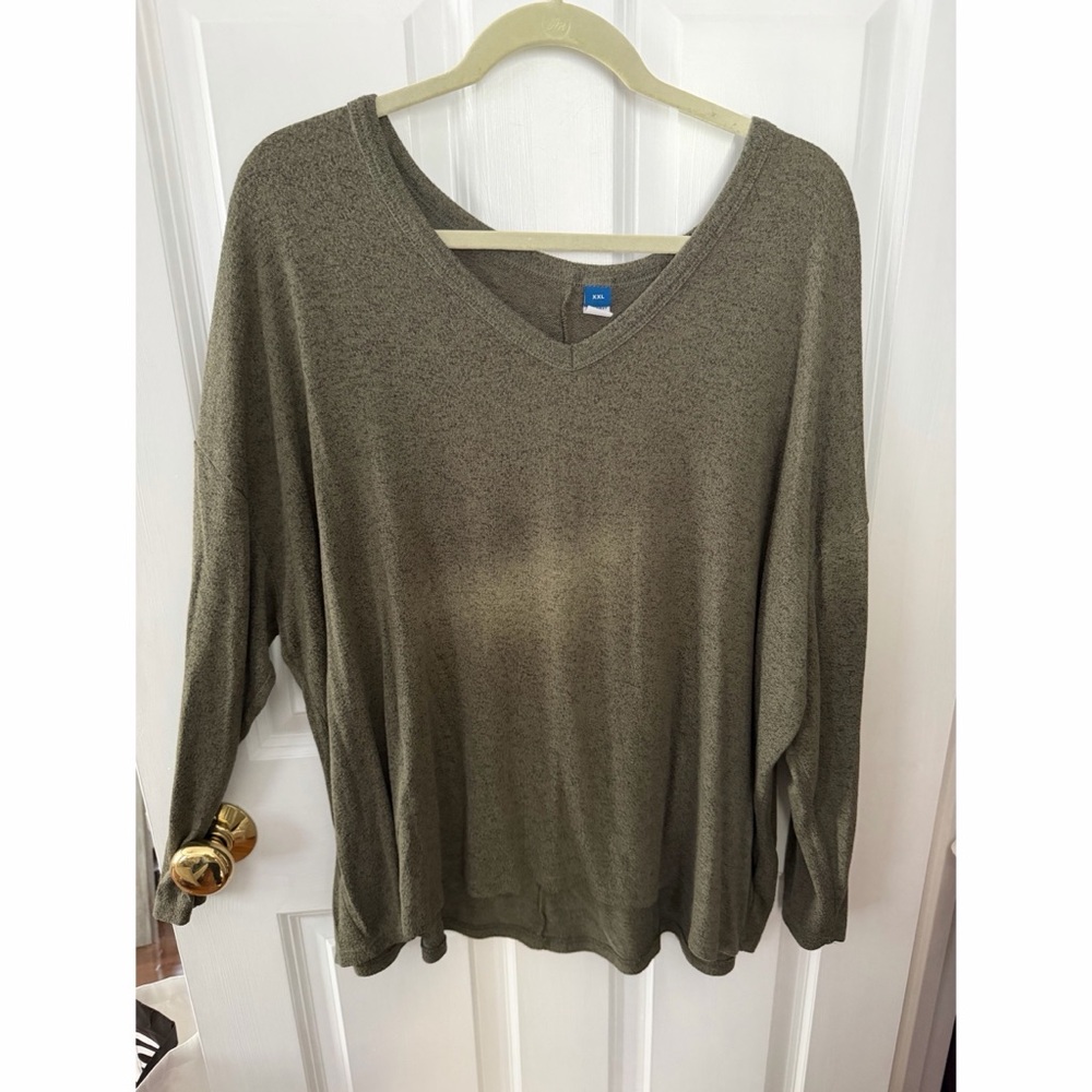 Old Navy Khaki V-Neck Sweater